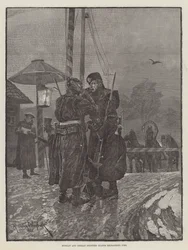 Russian and German Frontier Guards exchanging Fire